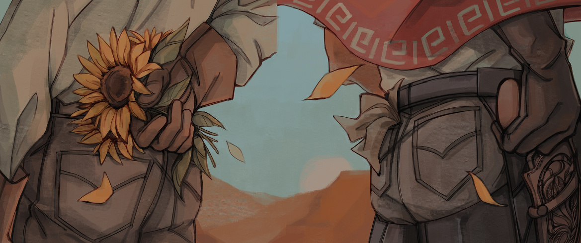 amidst the wildflowers | thesis book cover - 2024, digital