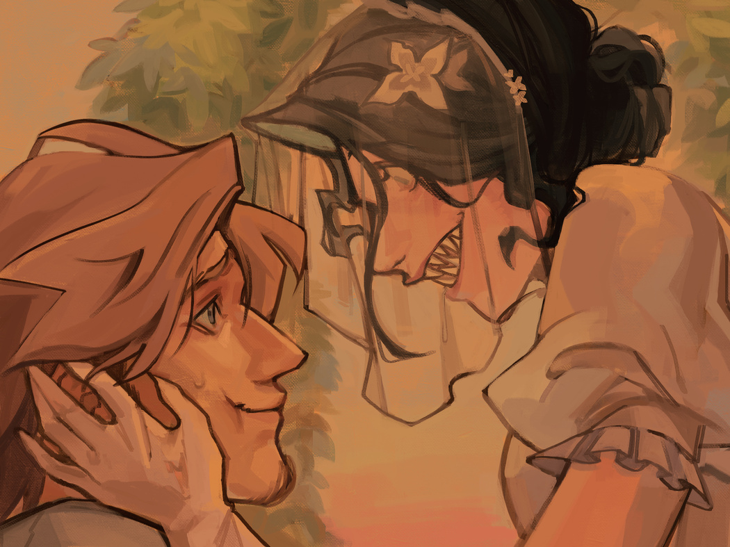 'the little mermaid' retelling - scene painting | 2024, digital