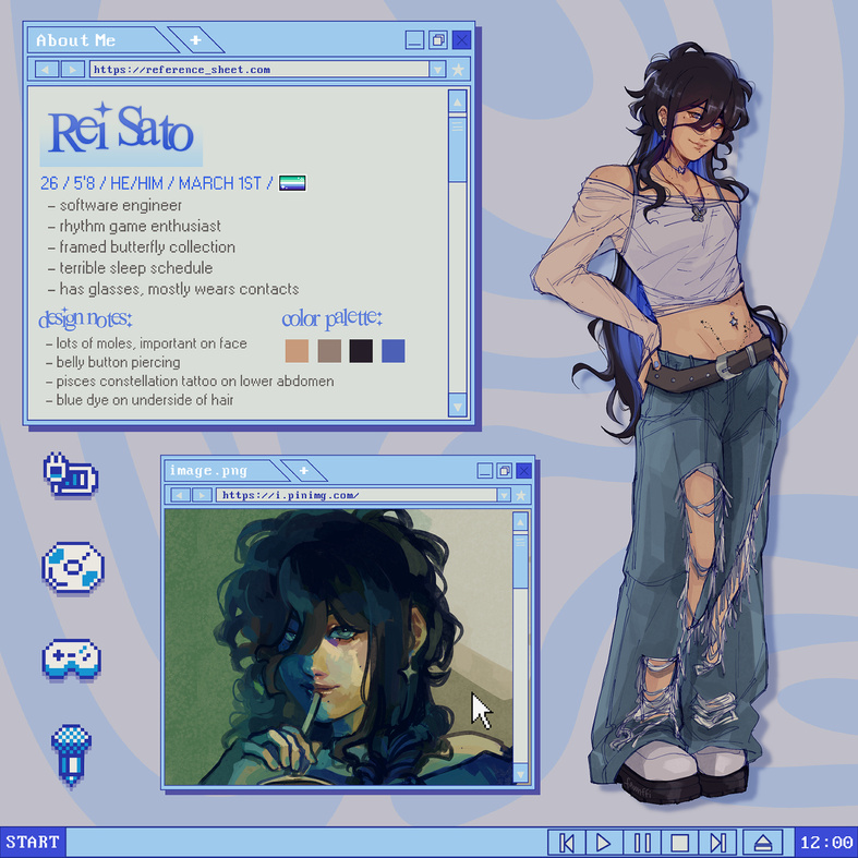 original reference sheet | 2024, digital